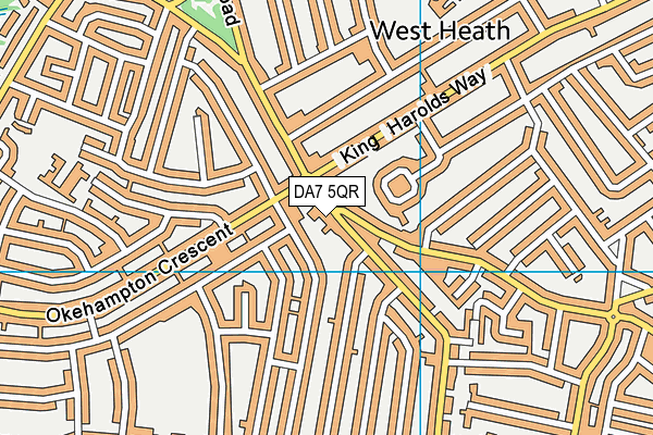 DA7 5QR map - OS VectorMap District (Ordnance Survey)