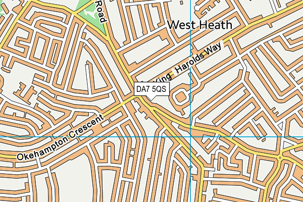 DA7 5QS map - OS VectorMap District (Ordnance Survey)