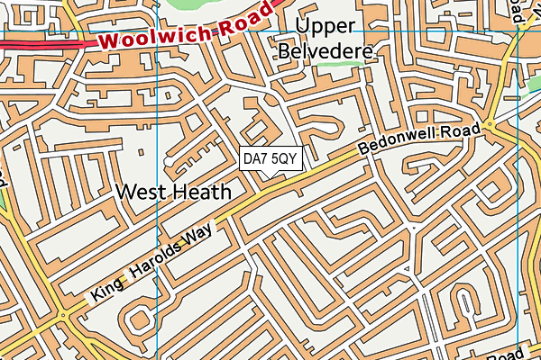 DA7 5QY map - OS VectorMap District (Ordnance Survey)