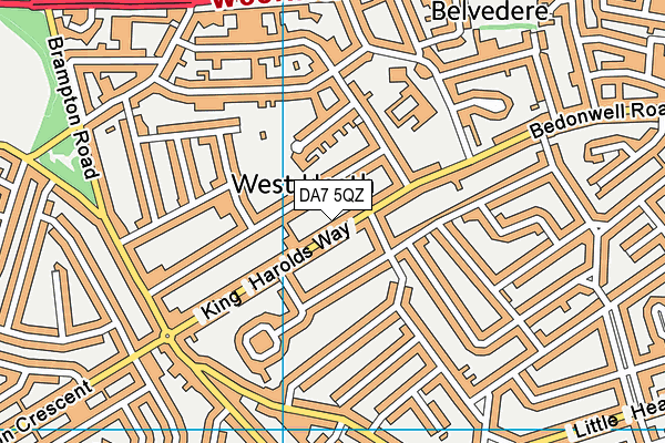 DA7 5QZ map - OS VectorMap District (Ordnance Survey)