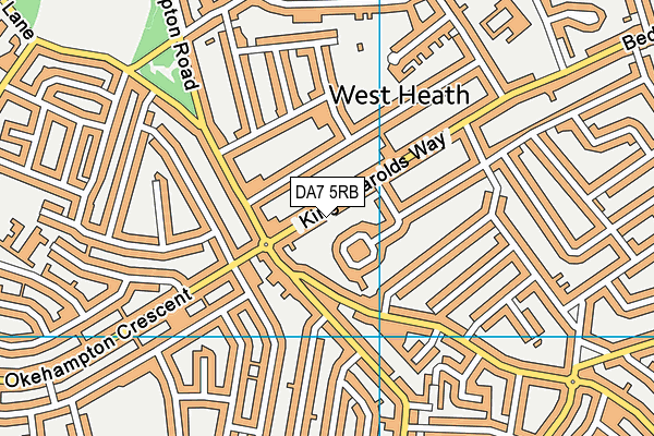 DA7 5RB map - OS VectorMap District (Ordnance Survey)