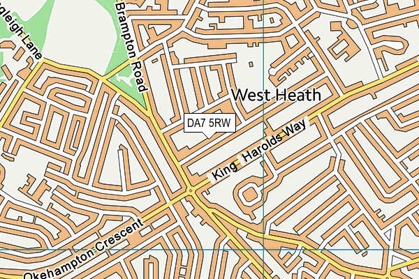 DA7 5RW map - OS VectorMap District (Ordnance Survey)