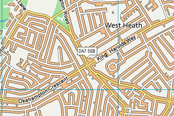 DA7 5SB map - OS VectorMap District (Ordnance Survey)