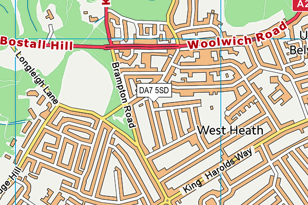 DA7 5SD map - OS VectorMap District (Ordnance Survey)