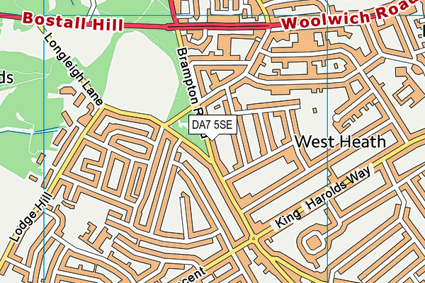 DA7 5SE map - OS VectorMap District (Ordnance Survey)