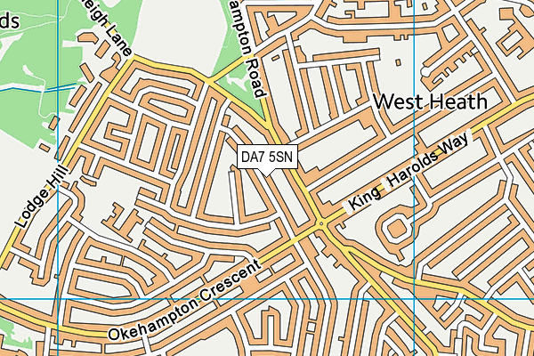 DA7 5SN map - OS VectorMap District (Ordnance Survey)