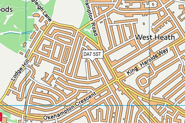 DA7 5ST map - OS VectorMap District (Ordnance Survey)