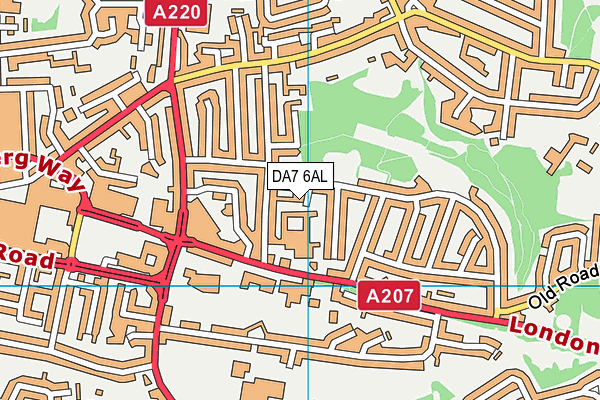DA7 6AL map - OS VectorMap District (Ordnance Survey)