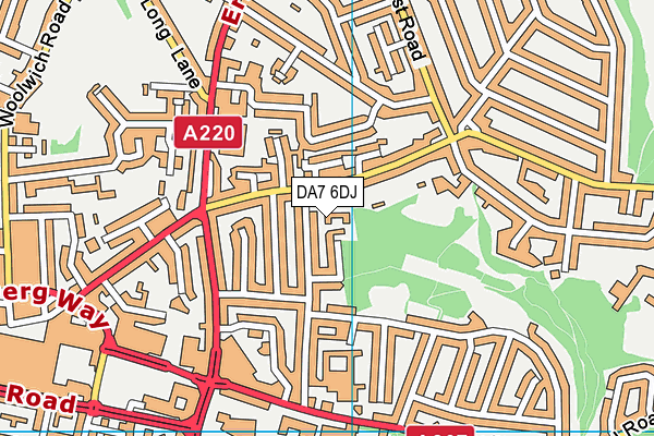 DA7 6DJ map - OS VectorMap District (Ordnance Survey)