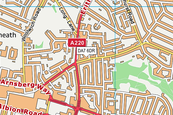 DA7 6DR map - OS VectorMap District (Ordnance Survey)
