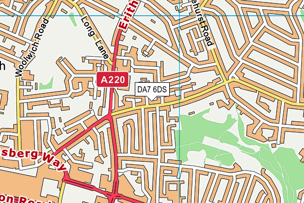 DA7 6DS map - OS VectorMap District (Ordnance Survey)