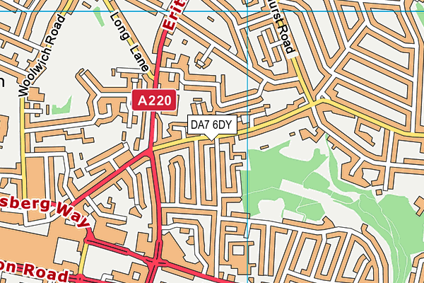 DA7 6DY map - OS VectorMap District (Ordnance Survey)
