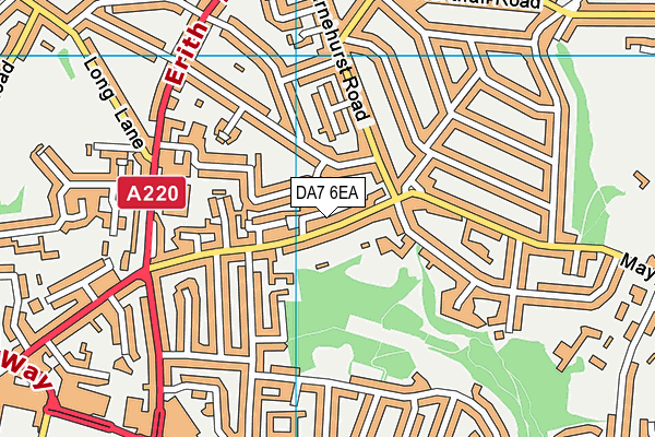 DA7 6EA map - OS VectorMap District (Ordnance Survey)