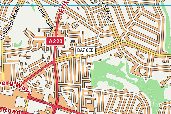 DA7 6EB map - OS VectorMap District (Ordnance Survey)