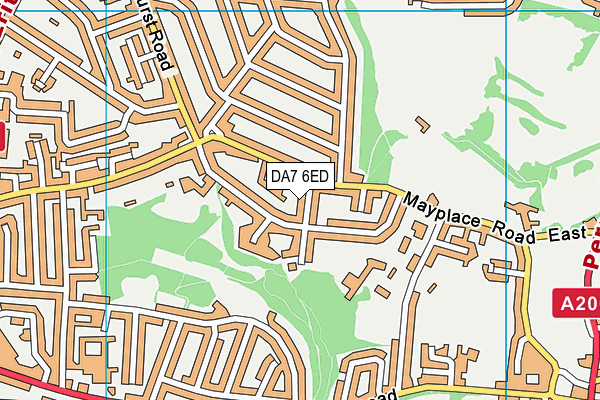 DA7 6ED map - OS VectorMap District (Ordnance Survey)