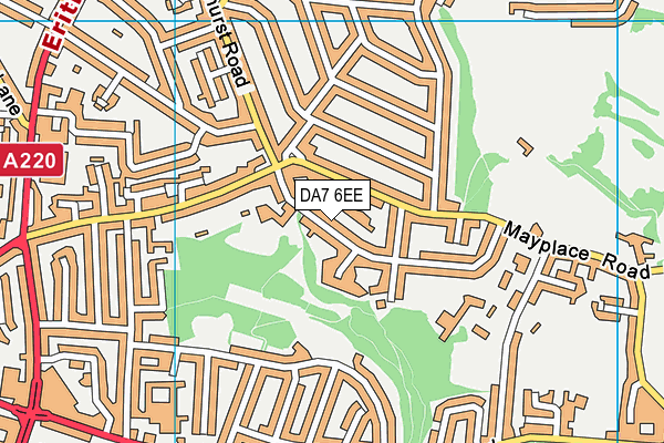 DA7 6EE map - OS VectorMap District (Ordnance Survey)