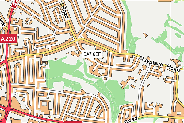 DA7 6EF map - OS VectorMap District (Ordnance Survey)