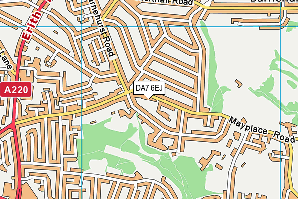 DA7 6EJ map - OS VectorMap District (Ordnance Survey)
