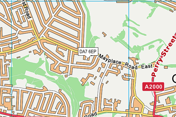 DA7 6EP map - OS VectorMap District (Ordnance Survey)
