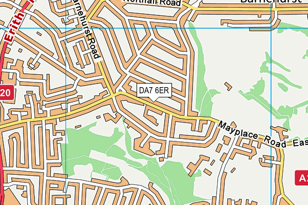 DA7 6ER map - OS VectorMap District (Ordnance Survey)