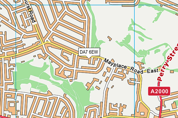 DA7 6EW map - OS VectorMap District (Ordnance Survey)