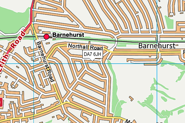 DA7 6JH map - OS VectorMap District (Ordnance Survey)