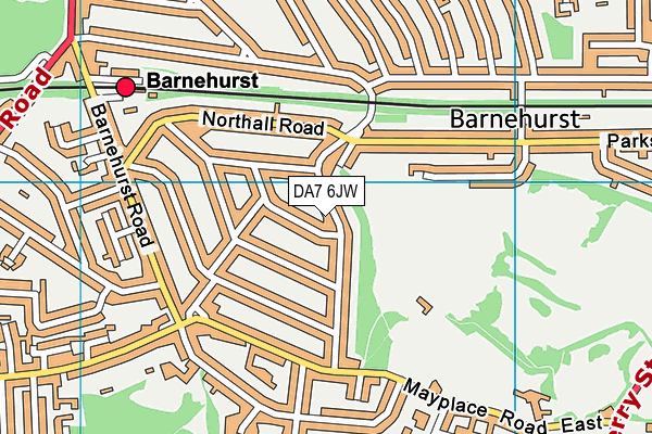 DA7 6JW map - OS VectorMap District (Ordnance Survey)