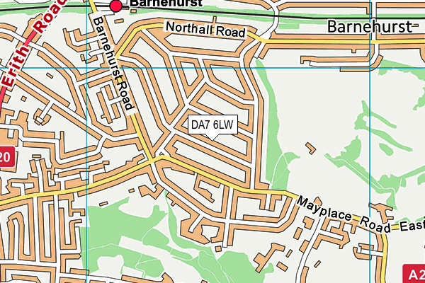 DA7 6LW map - OS VectorMap District (Ordnance Survey)