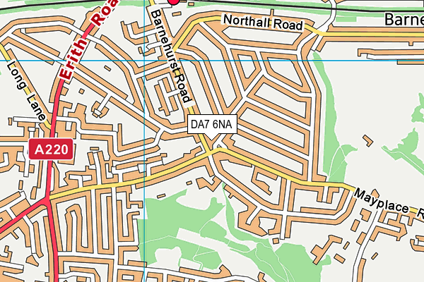 DA7 6NA map - OS VectorMap District (Ordnance Survey)