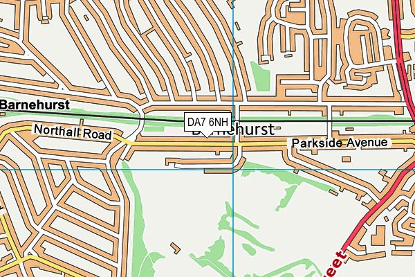 DA7 6NH map - OS VectorMap District (Ordnance Survey)