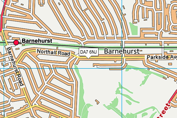DA7 6NJ map - OS VectorMap District (Ordnance Survey)
