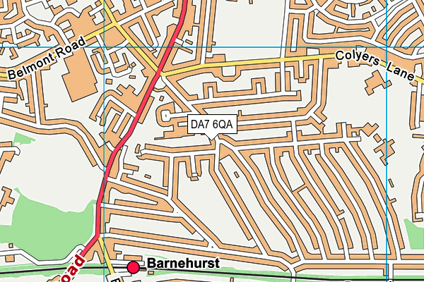 DA7 6QA map - OS VectorMap District (Ordnance Survey)