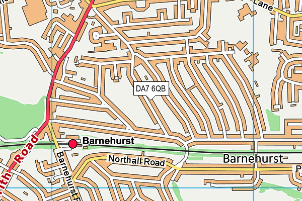 DA7 6QB map - OS VectorMap District (Ordnance Survey)