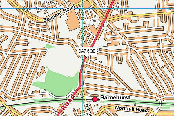 DA7 6QE map - OS VectorMap District (Ordnance Survey)