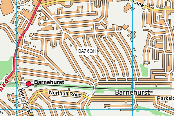 DA7 6QH map - OS VectorMap District (Ordnance Survey)