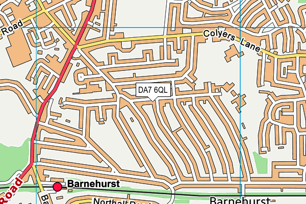DA7 6QL map - OS VectorMap District (Ordnance Survey)
