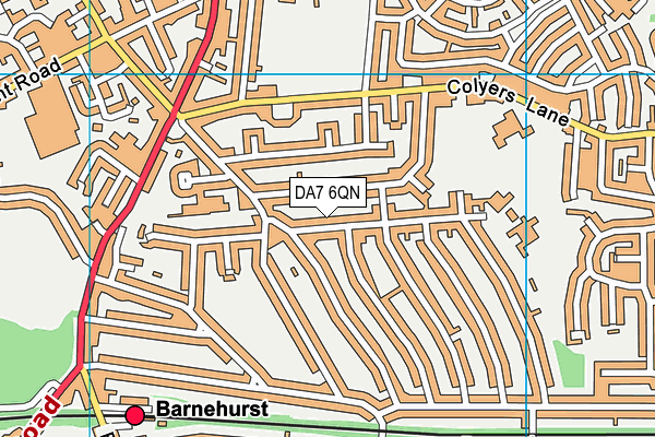 DA7 6QN map - OS VectorMap District (Ordnance Survey)