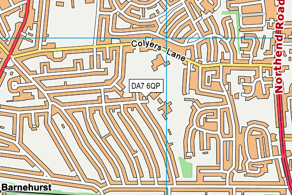 Fairford Academy Barnehurst map (DA7 6QP) - OS VectorMap District (Ordnance Survey)