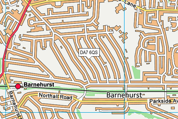 DA7 6QS map - OS VectorMap District (Ordnance Survey)