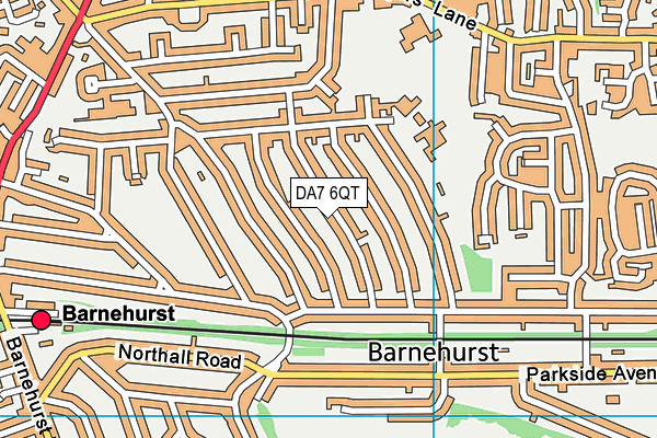 DA7 6QT map - OS VectorMap District (Ordnance Survey)
