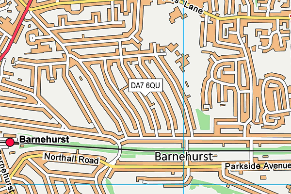 DA7 6QU map - OS VectorMap District (Ordnance Survey)
