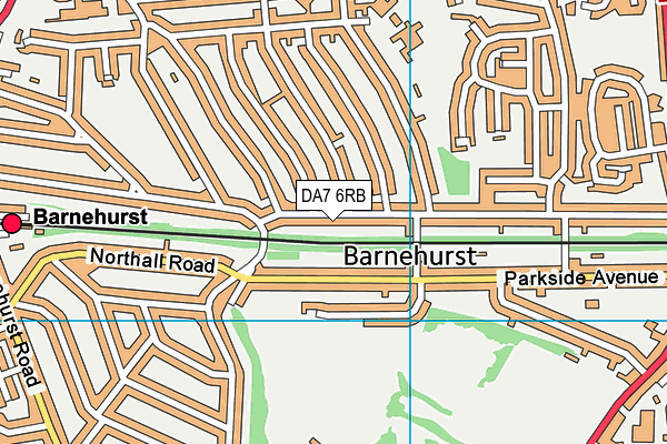 DA7 6RB map - OS VectorMap District (Ordnance Survey)