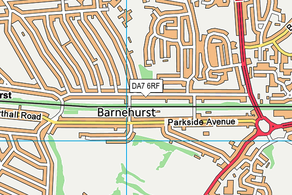 DA7 6RF map - OS VectorMap District (Ordnance Survey)