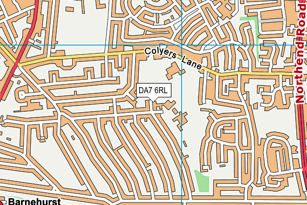 DA7 6RL map - OS VectorMap District (Ordnance Survey)