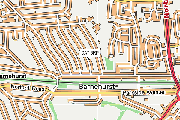DA7 6RP map - OS VectorMap District (Ordnance Survey)