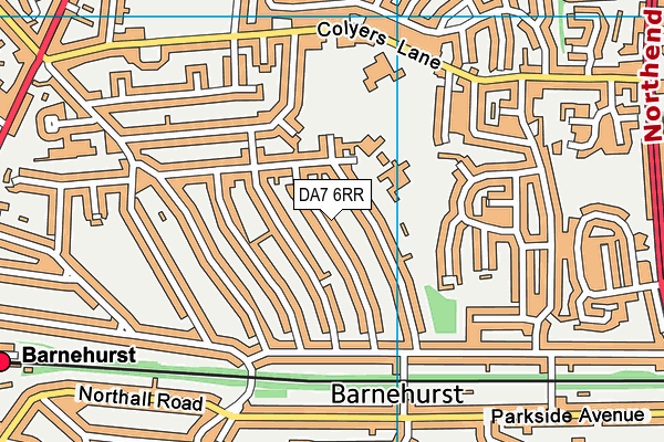 DA7 6RR map - OS VectorMap District (Ordnance Survey)