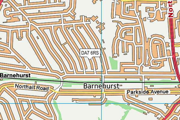 DA7 6RS map - OS VectorMap District (Ordnance Survey)