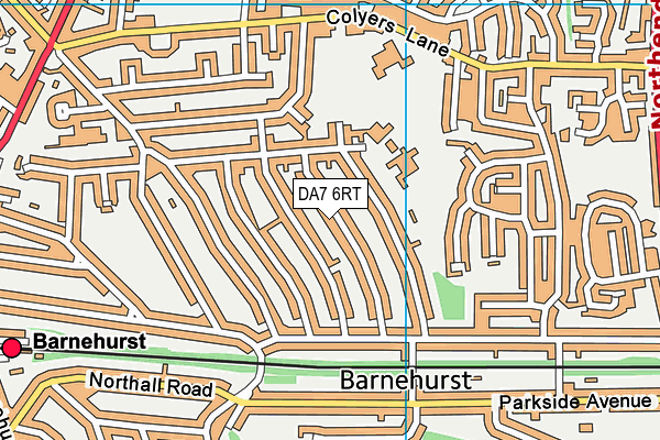 DA7 6RT map - OS VectorMap District (Ordnance Survey)