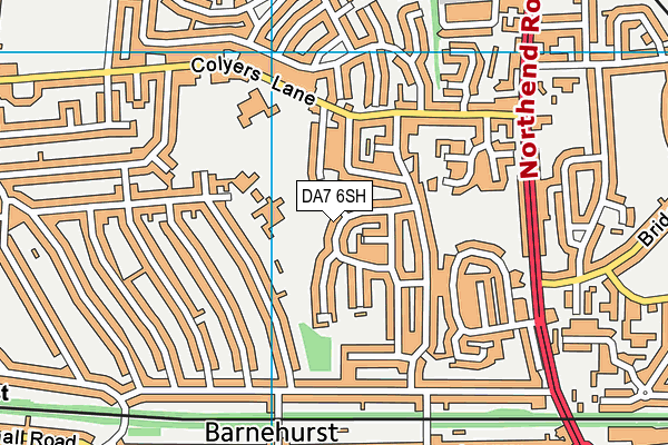 DA7 6SH map - OS VectorMap District (Ordnance Survey)