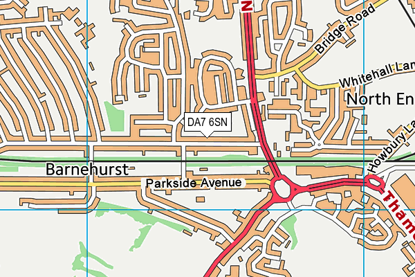 DA7 6SN map - OS VectorMap District (Ordnance Survey)